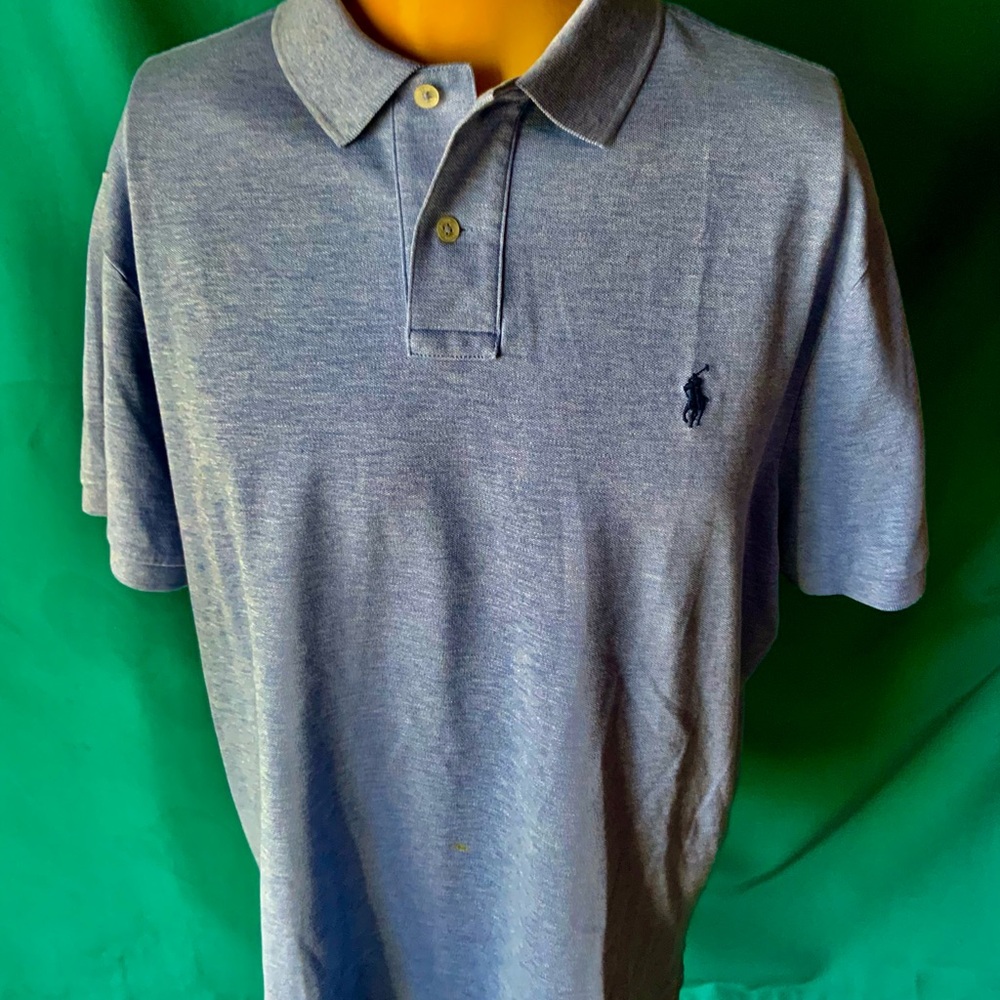 Polo by Ralph Lauren Custom Slim Fit Cabana Blue Polo Shirt, NWOT